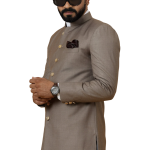 Classic Mink Brown Achkan for Men | Elegant Ethnic Wear | Jaipurio
